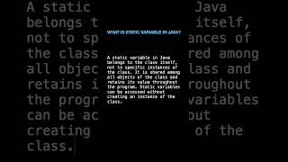Java Tutorial For Beginners || Java static variable || #java #coding #tutorial