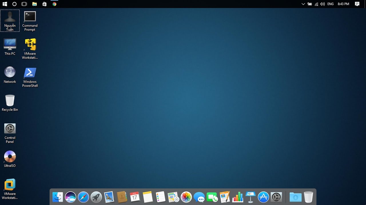 Rocketdock With Windows Apps Youtube