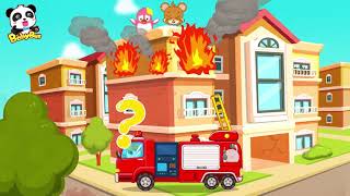 Brave Firefighter Rescue Team: Fire Engine&Helicopter | Animation For Babies|BabyBus