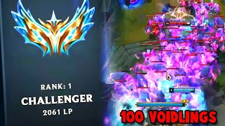 How this guy got Rank 1 Challenger EUW 2000 LP playing ONLY BEL'VETH. (100 Voidlings Trick)