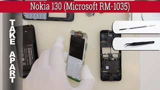 How to disassemble 📱 Nokia 130 (Microsoft RM-1035) Take apart Tutorial