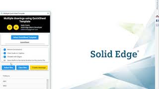 Solid Edge Macro - Multiple drawings using Quick Sheet Template