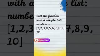 Python Program to Find Sum of Even Numbers in a List #python #pythonprogramming