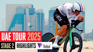 Brutal fight against the clock | UAE Tour Stage 2 Highlights