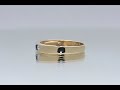 14k yellow gold womens diamond and sapphire ring