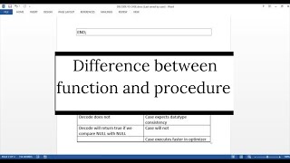 Difference Between Function And Procedure In PL-SQL | Oracle/ PL-SQL Interview Question