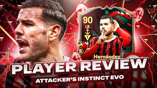 DO THIS EVO NOW!! 90 ATTACKERS INSTINCT EVOLUTION THEO HERNANDEZ PLAYER REVIEW! FC 25 ULTIMATE TEAM