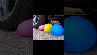 Experiment Car vs Water Balloons | #crushingcrunchy #carcrushingthings #watermelonexperiment