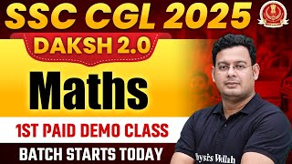 SSC CGL 2025 | Daksh 2.0 Batch | SSC CGL Maths 1st Paid Demo Class | SSC CGL Maths By Vivek Sir