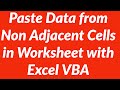 Automatically copy paste data from non adjacent cells in sheet1 to sheet2 with VBA