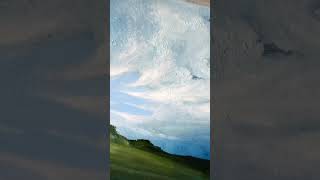 Painting cloudscapes in the studio #artiststudio #art #artist #artistworkspace