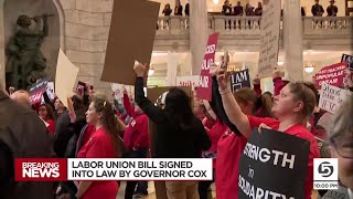 Cox signs labor union and transgender college dorm bills into law