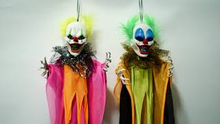 2Pcs Scary Hanging Clowns Decoration in Varies Color are Def Spooky So Perfect for Halloween