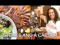 Carla’s Timeless Dinner Duo: Steaks and Caesar Salad