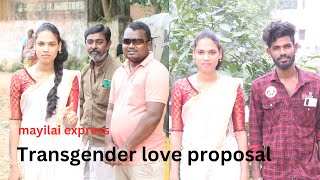 Beautiful Transgender Love proposal prank/cute transgender love proposal/mayilai mani