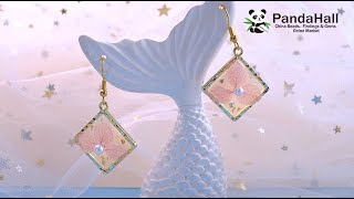 【UVレジン】春日の花ピアスの作り方【PandaHall｜パンダホール】