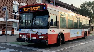 TTC Westbound Ride Video on 1035  on route 300 Bloor- Danforth Blue Night to Greenwood Station