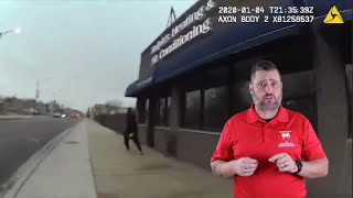 Chicago Robber Runs From Officers