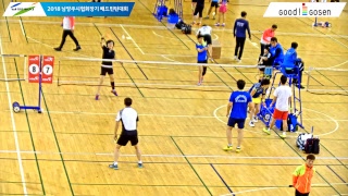 (도제원) 최경락/윤은숙 vs (와부) 이호수/강성업_혼복 50대 C[2018 남양주시배드민턴협회장기 대회]