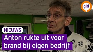 Brandweerman Anton rukte uit voor een brand bij zijn eigen bedrijf