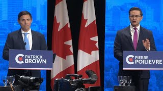 Poilievre and Brown debate over blockades and protests in Canada