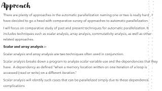 Automatic Parallelization