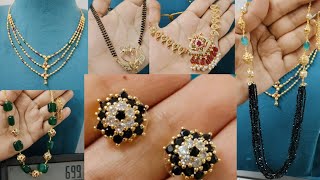 #handmade chains,#studs,#black beads,#simple necklace.broadcast number 8008151100