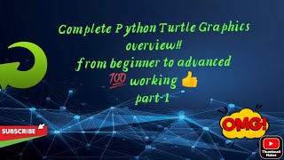 complete Python Turtle Graphics overview!!from beginner to advanced💯 working 👍 part-1🔥🔥🔥