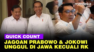 Quick Count Sementara 3 Lembaga, Jagoan Prabowo-Jokowi di Jawa Juara Semua Kecuali RK