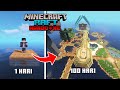 100 Hari di Minecraft Hardcore Raft