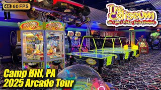 The Coliseum (Camp Hill PA), new January 2025 arcade tour, full 4K walkthrough