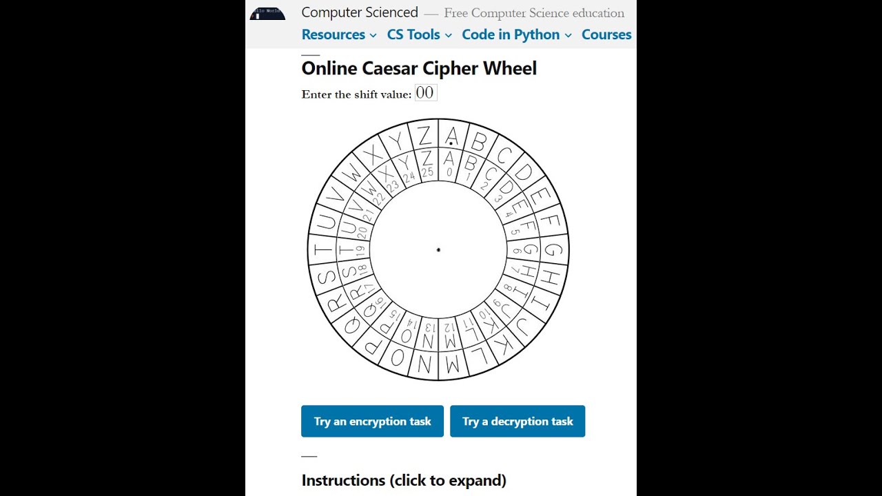 How To Use The Online Caesar Cipher Wheel To Encrypt And Decrypt ...