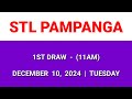 STL PAMPANGA 1st draw result today 11AM draw morning result Philippines December 10, 2024 Tuesday