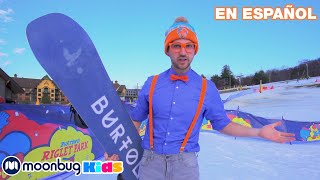 Blippi aprende a hacer snowboard  | Aprende con Blippi | @BlippiEspanol