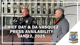 PPB Chief Bob Day \u0026 Multnomah County District Attorney Nathan Vasquez Press Availability 01/22/25