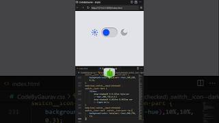 🌗 Dark & Light Mode Toggle Using HTML, CSS & JS #webdevelopment #coding #htmlcssjs #shorts