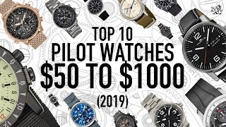 Top 10 BEST Pilot Watches $50 - $1000: Seiko, Citizen, Hamilton \u0026 More