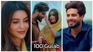100 Gulab || Singga Ft Nikkesha || New Punjabi Song 2021 Full Screen Status || Deep Creation