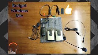 Best Budget Wireless Microphone System // Cheap Budget Alvoxcon Lavalier Lapel Headset Mic ||