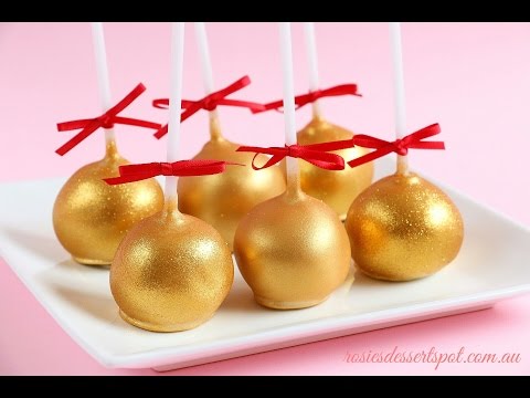 How To Make Gold Cake Pops- Rosie's Dessert Spot How To Make Gold Cake Pops- Rosie's Dessert Spot