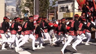 東岸和田だんじり祭　やり回し その1： 2018.10.07