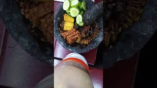 menu makan seadanya,tempe tahu dan sambal