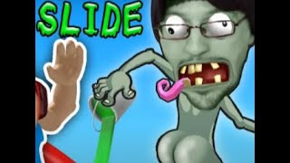 HIT THE BUTT 💩 ROBLOX Dr. Zomboss Slime Slide Challenge! FGTEEV Boys play PVZ Zombies Ripoff #24