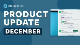 New webinar features | Product update December 2024  | WebinarGeek