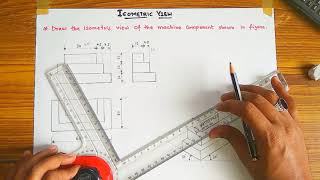 Isometric view of machine component (Hindi)