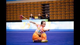 Women's Spear 女子枪术 第10名 四川队 唐 潘9 .58分 si chuan tang pan