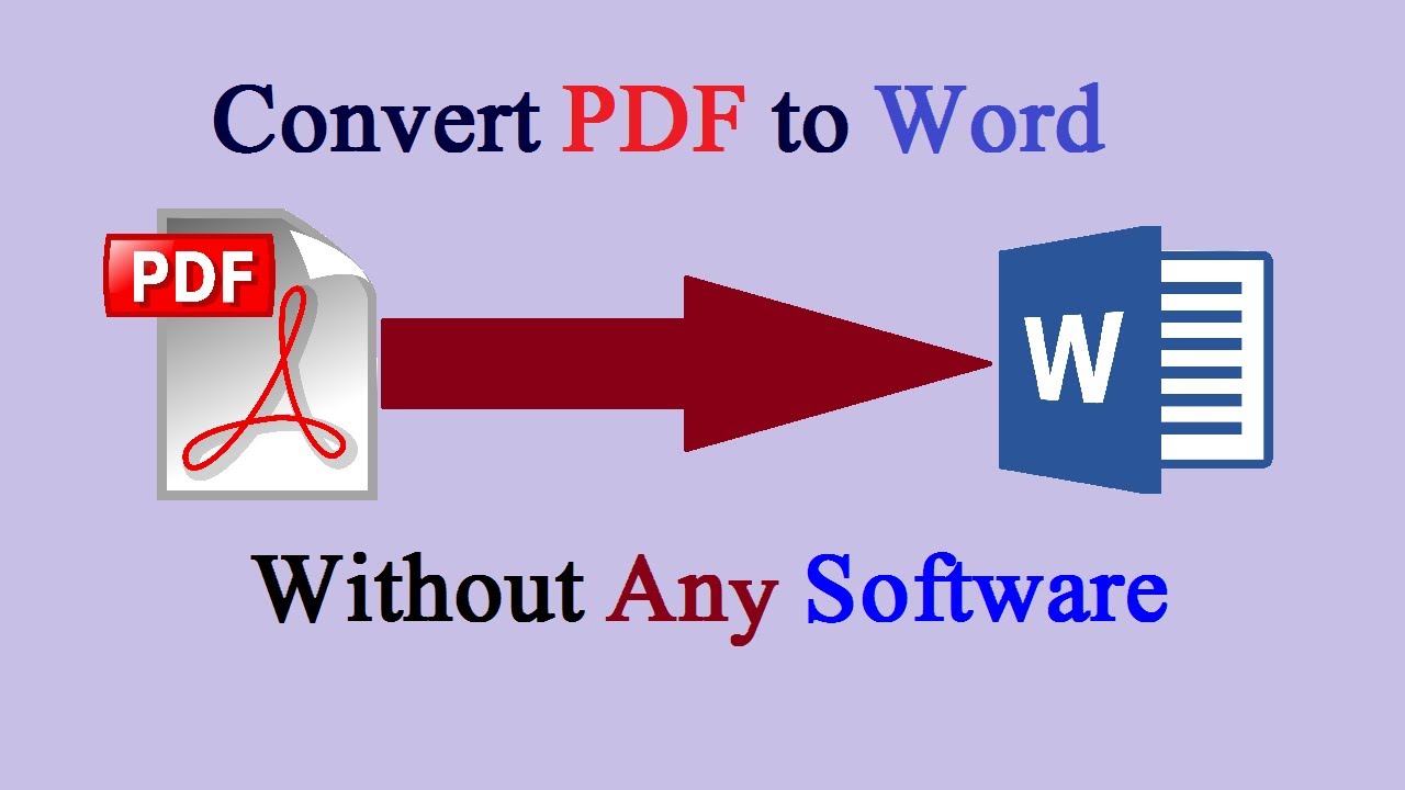 How To Convert Pdf To Word Document Without Using Any Software ...