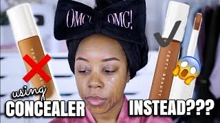 I USED THE FENTY CONCEALER AS FOUNDATION AND THIS IS WHAT HAPPENED... | FULL TUT