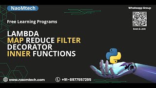 21.Python Tutorial for Beginners | Lambda Map Reduce Filter Decorator Nested Functions