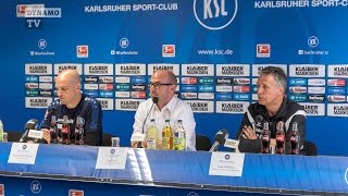 33. Spieltag | KSC - SGD | Pressekonferenz nach dem Spiel